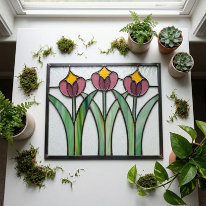 Prairie Stained Glass Flowers Stained Glass Pattern
