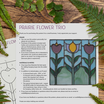Prairie Flowers Stained Glass Pattern