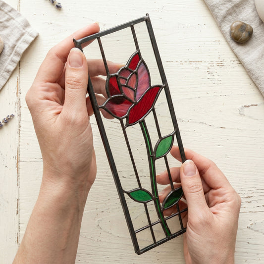 Prairie Rose Stained Glass Pattern
