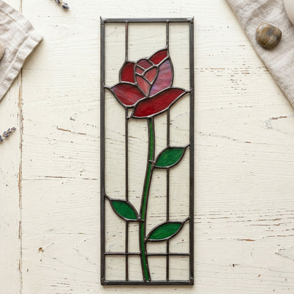 Prairie Rose Stained Glass Pattern