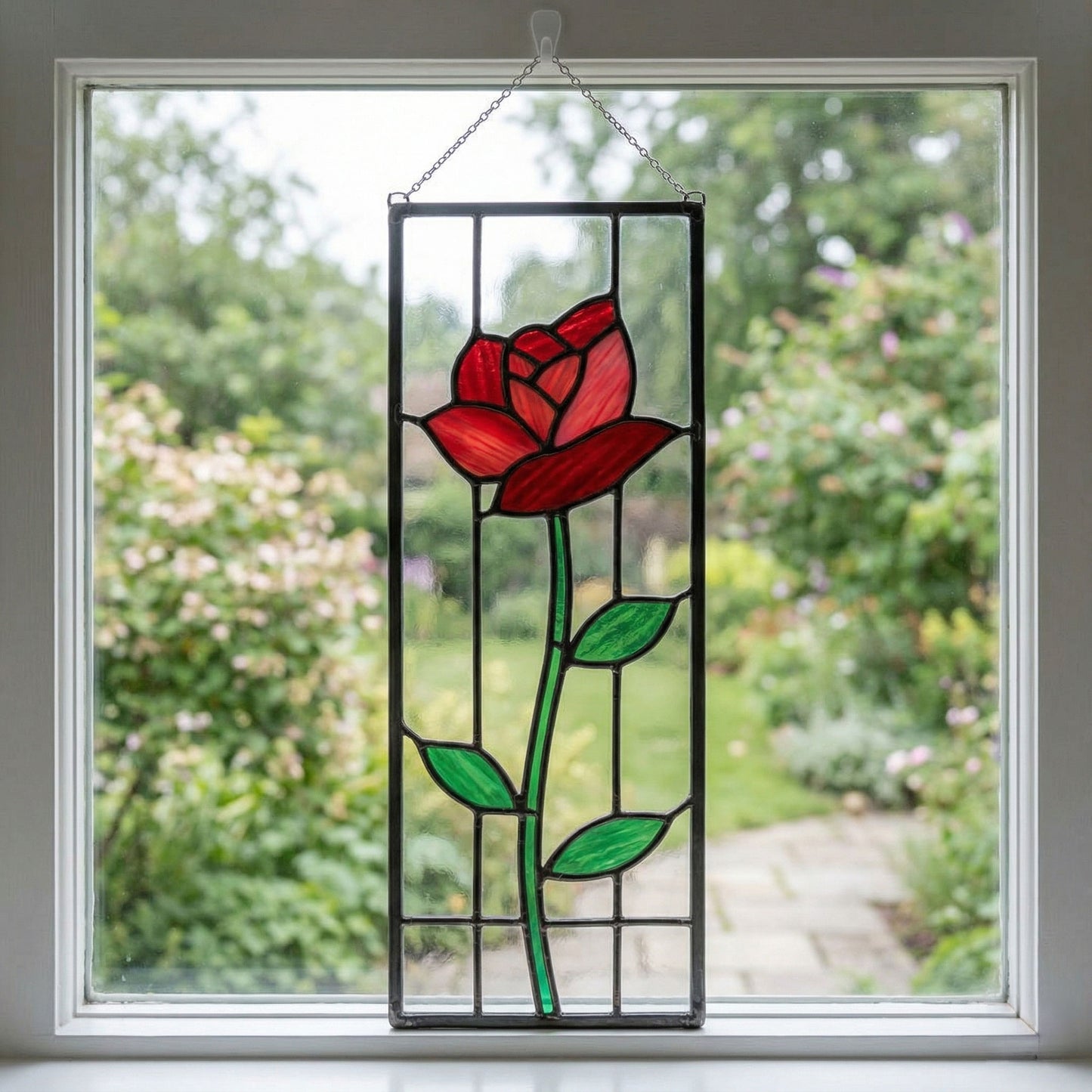 Prairie Rose Stained Glass Pattern
