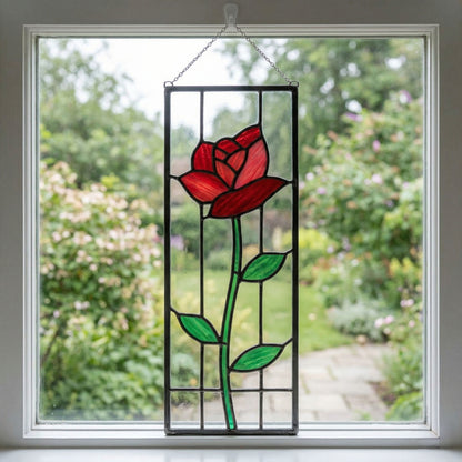 Prairie Rose Stained Glass Pattern