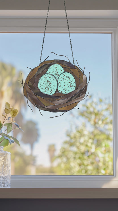 Bird's Nest Stained Glass Pattern