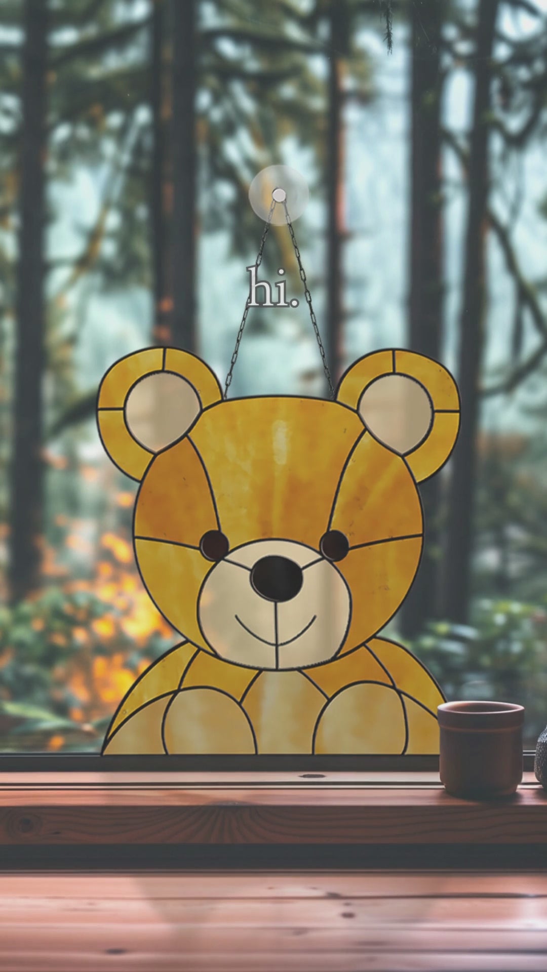 Stained order Glass Teddy Bear (6.5