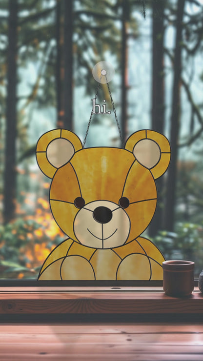 Teddy Bear Buddy Stained Glass Pattern