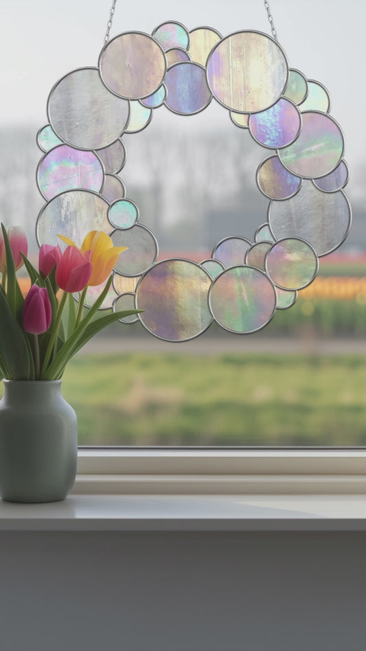Bubble Wreath Stained Glass Pattern - Crafting Patterns & Molds from GlassyRock Arts
