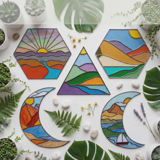 Stained Glass Landscapes Pattern Value Pack