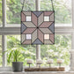 Quattro Square Geometric Stained Glass Pattern