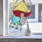 Handmade Stained Glass Rainbow Mushrooms