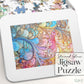 Stained Glass Rainbow Paisley Jigsaw Puzzle