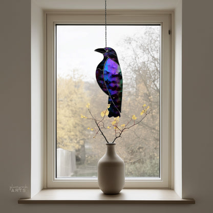 Raven Stained Glass Pattern
