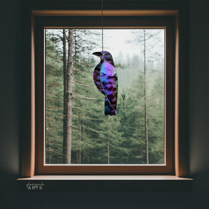 Raven Stained Glass Pattern