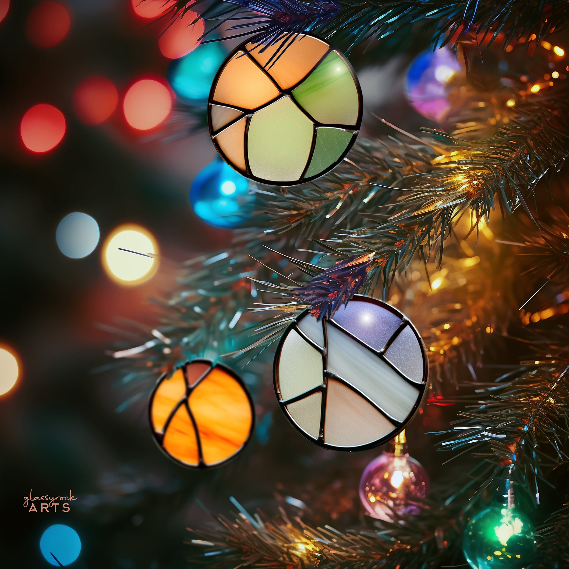 Round Stained Glass Christmas Ornaments Pattern Pack – GlassyRock Arts round-stained-glass-christmas-ornaments-pattern-pack-glassyrock-arts