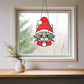 Santa Cat Christmas Stained Glass Pattern
