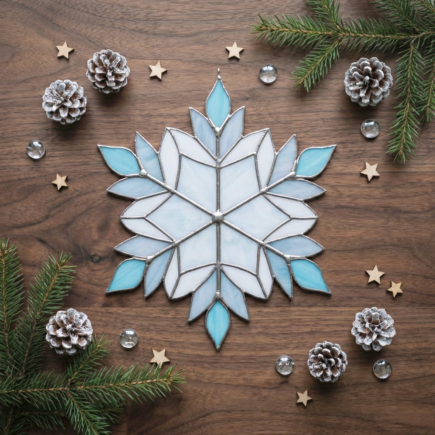 Beautiful Snowflake Stained Glass Pattern