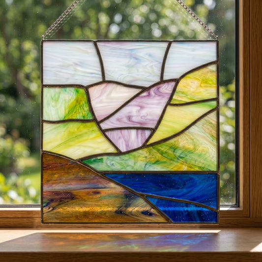 Beginner Landscape Stained Glass Pattern