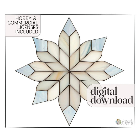 Lovely Snowflake Stained Glass Pattern