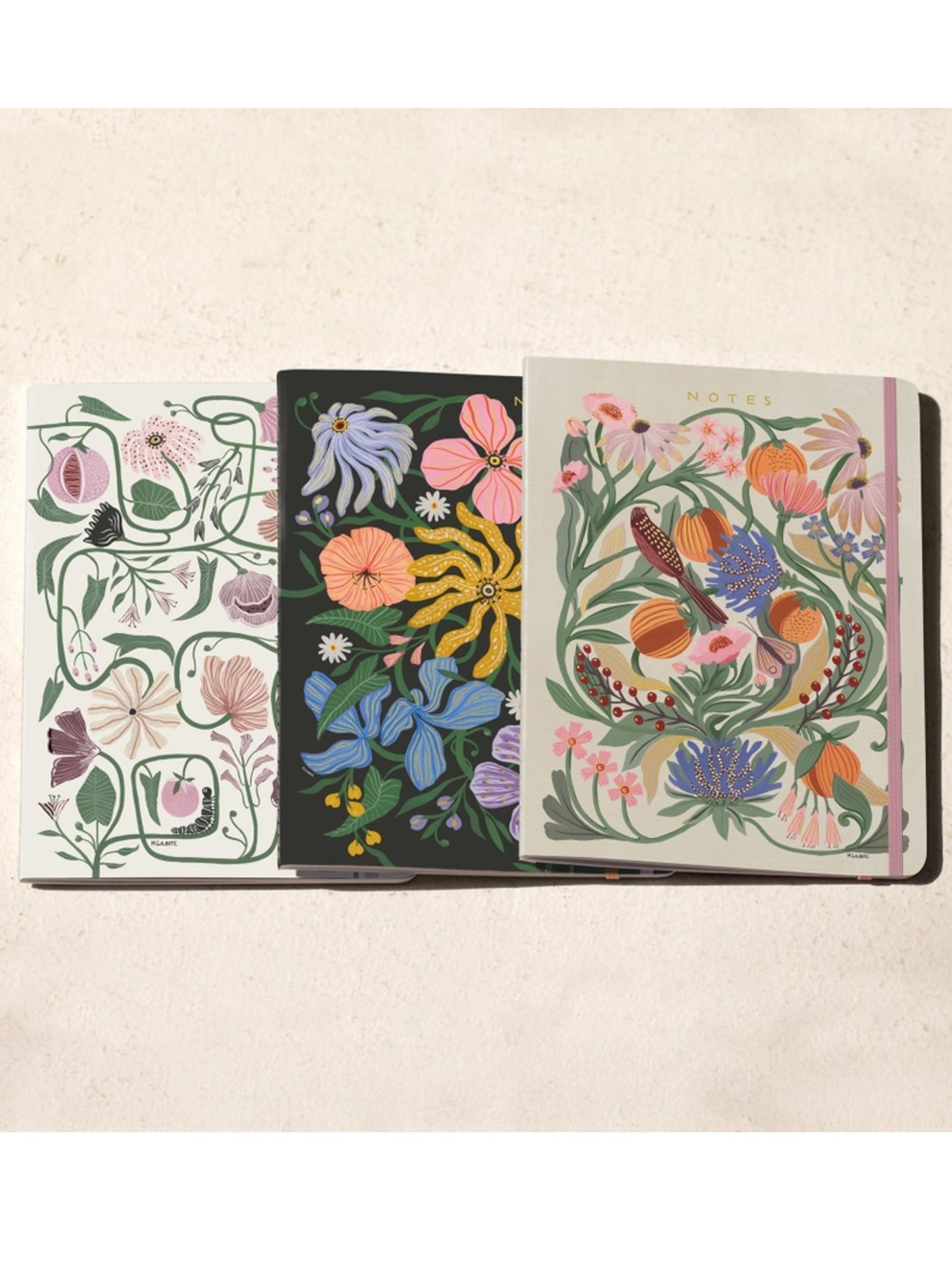 Flora + Fauna Sewn Trio Notebook Set - notebook from Ash & Rose