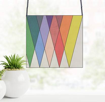 Square Geometric Stained Glass Pattern