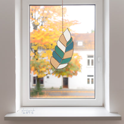 Easy Feather Stained Glass Pattern