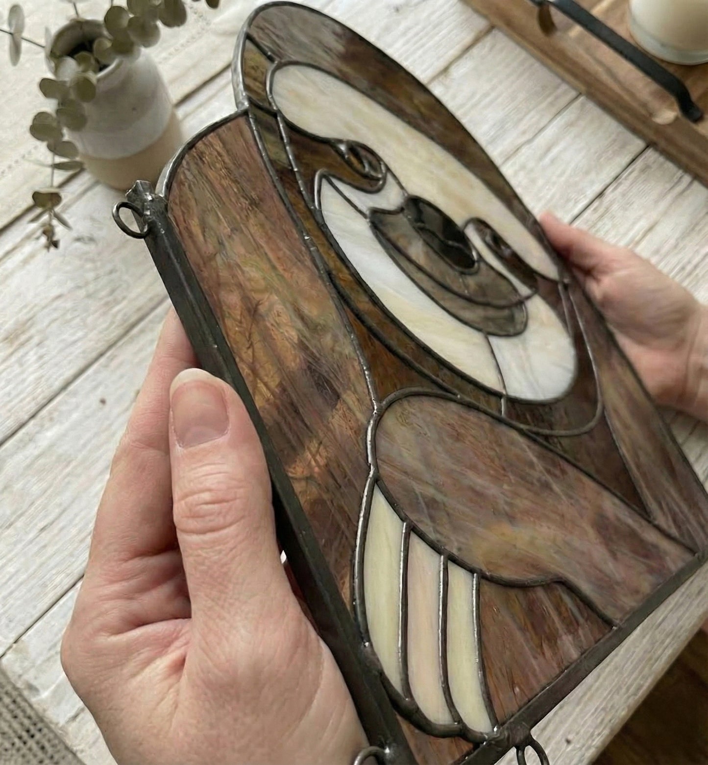Happy Sloth Buddy Stained Glass Pattern