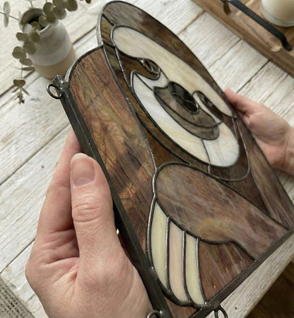 Happy Sloth Buddy Stained Glass Pattern