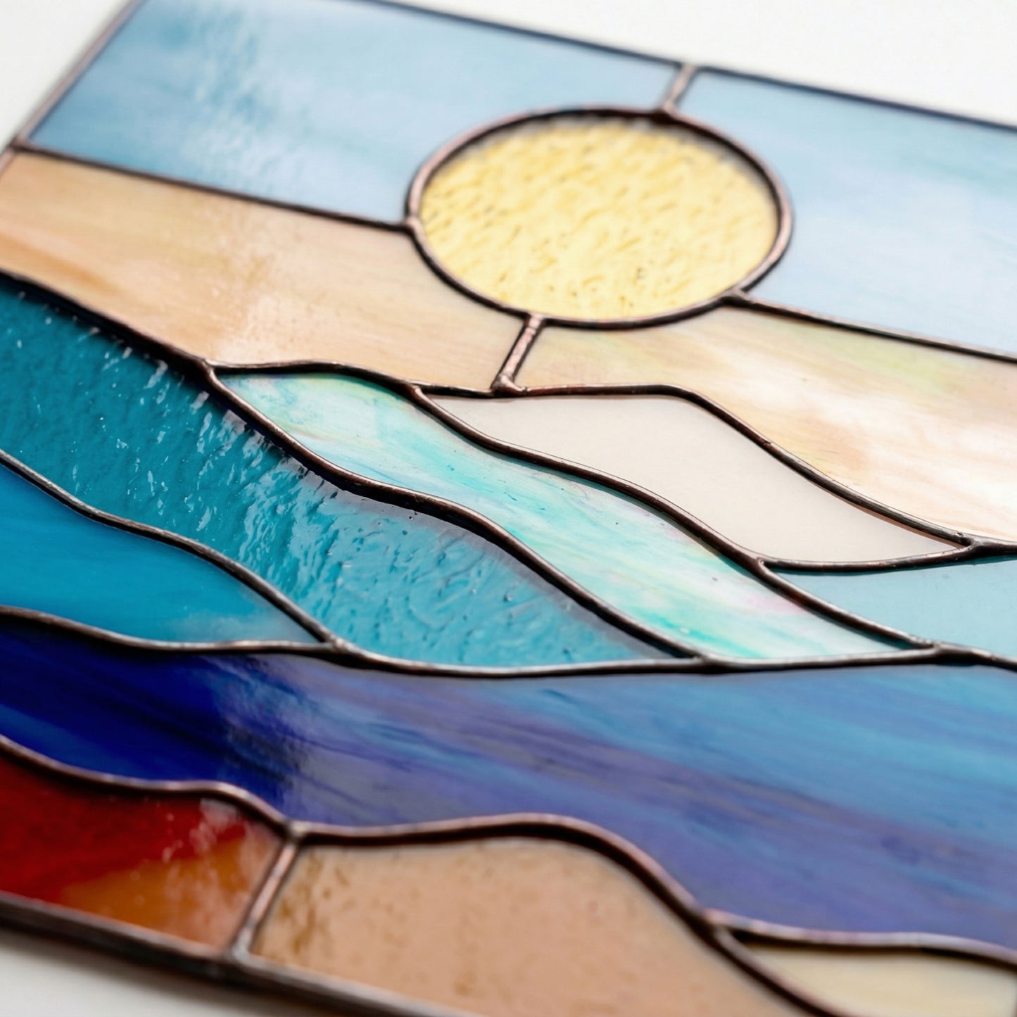Smoky Mountains Stained Glass Landscape Pattern