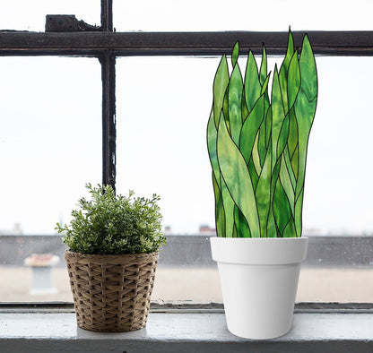 Snake Plant Plant Stem Stained Glass Pattern