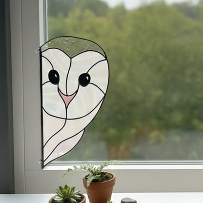 Snowy Owl Stained Glass Pattern