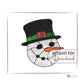 Charcoal Smile Snowman Stained Glass Pattern