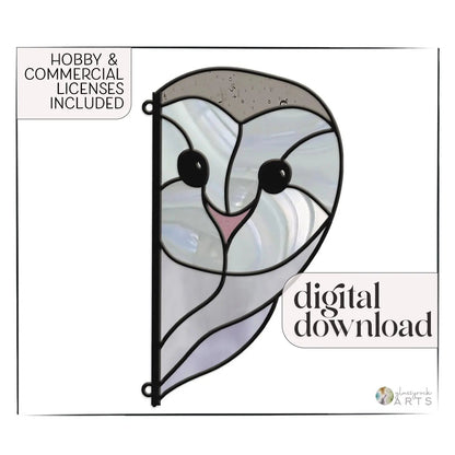 Snowy Owl Stained Glass Pattern