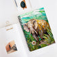 Stained Glass Elephant Spiral Notebook