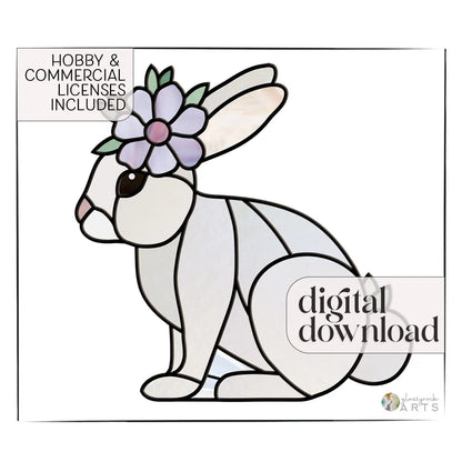 Spring Rabbit Bunny Stained Glass Rabbit Pattern