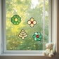 Stained Glass Christmas Cookie Ornament Patterns 4 Pack