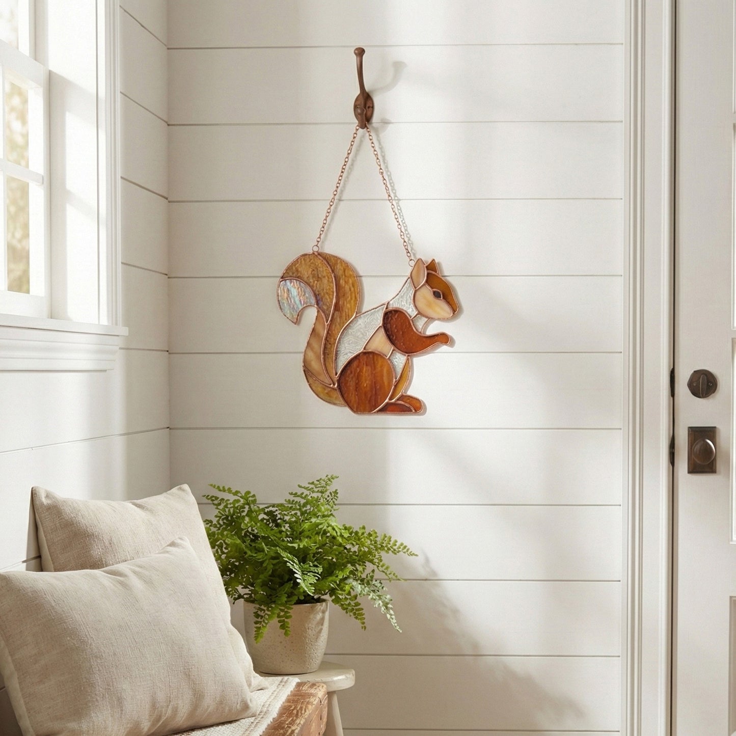 Squirrel Suncatcher Pattern PDF & PNG