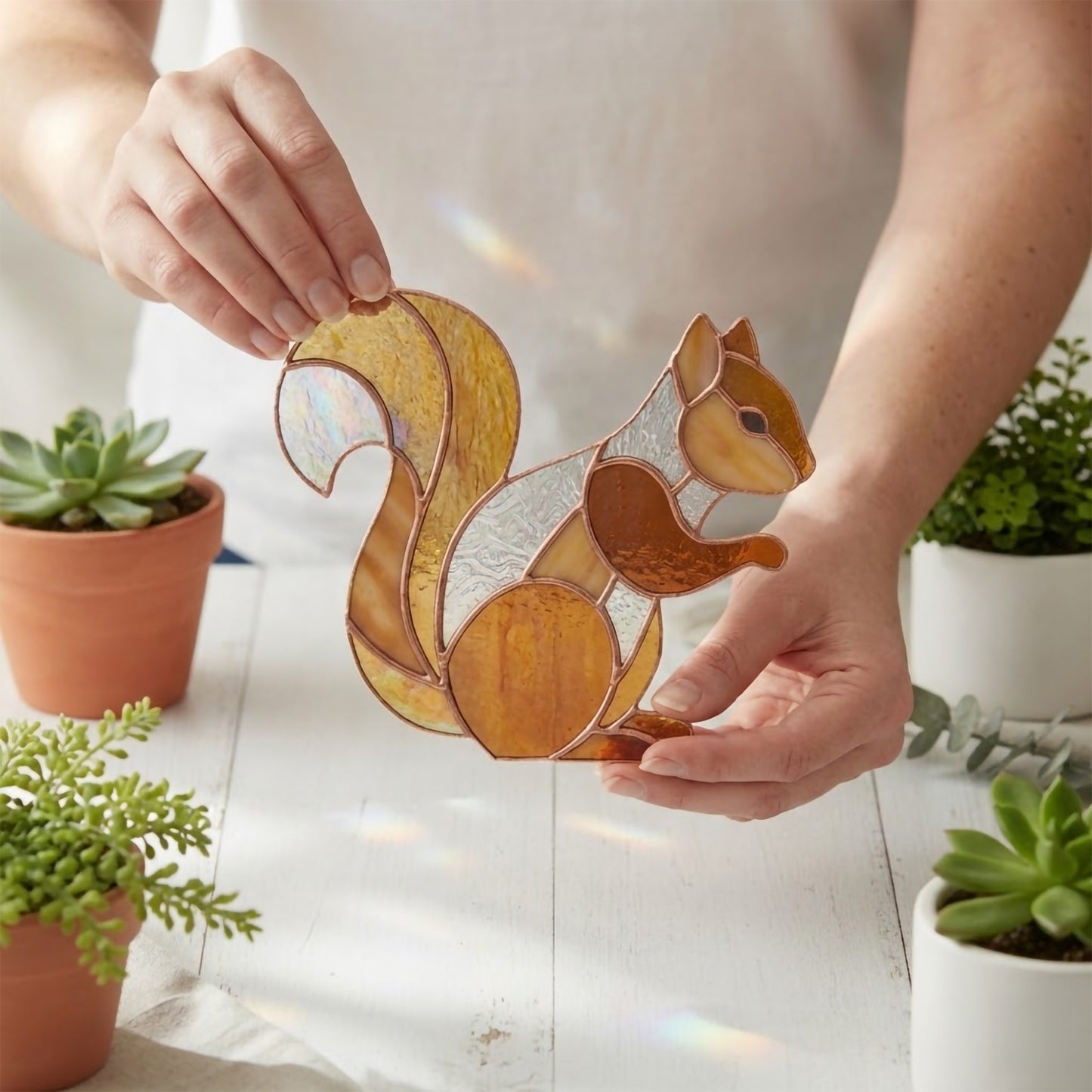Squirrel Suncatcher Pattern PDF & PNG