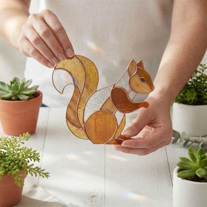 Squirrel Suncatcher Pattern PDF & PNG