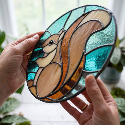 Squirrel Round Suncatcher Pattern PDF with SVG & PNG