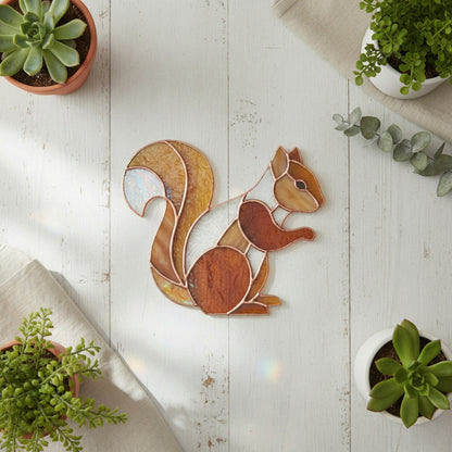 Squirrel Suncatcher Pattern PDF & PNG