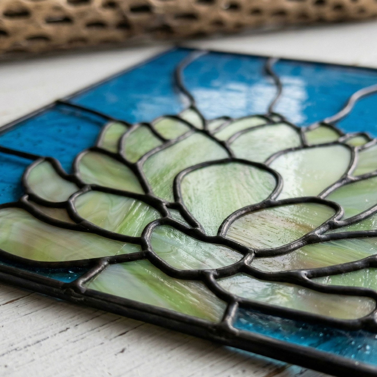 Three Succulent Stained Glass Panel Patterns PDF & PNG