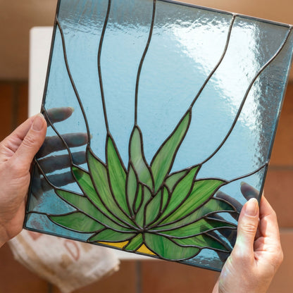 Three Succulent Stained Glass Panel Patterns PDF & PNG