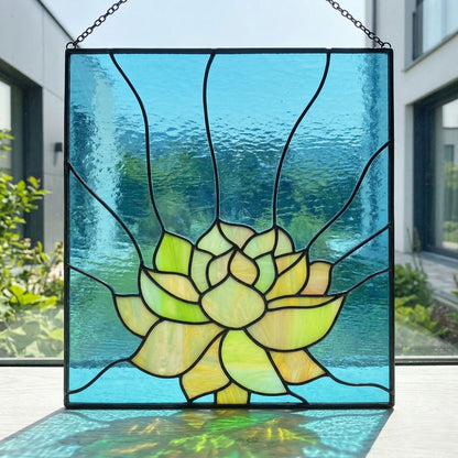 Stained Glass Succulent Panel Pattern PDF & PNG
