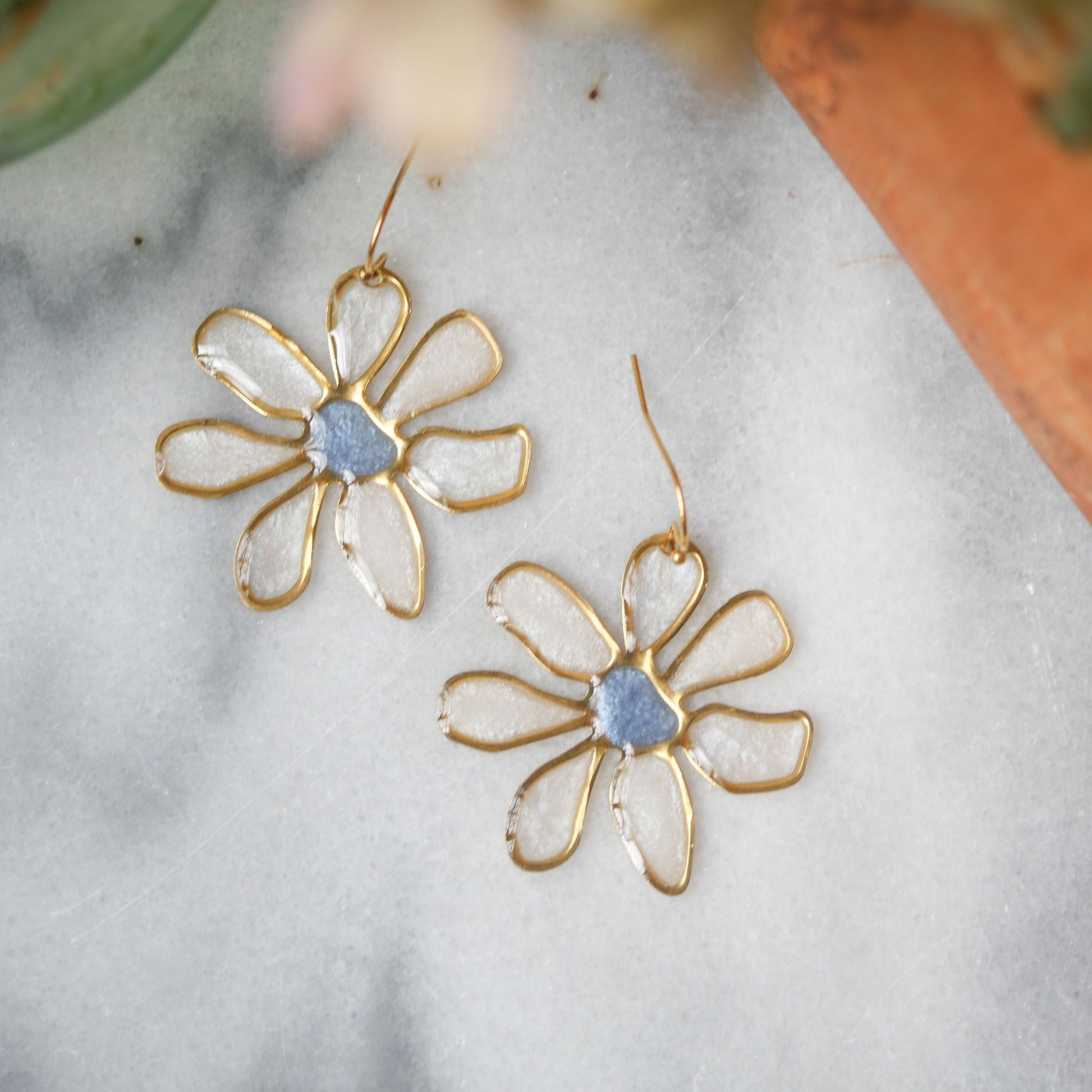Daisy Stained Glass Earrings - Earrings from Seed&SoilShop