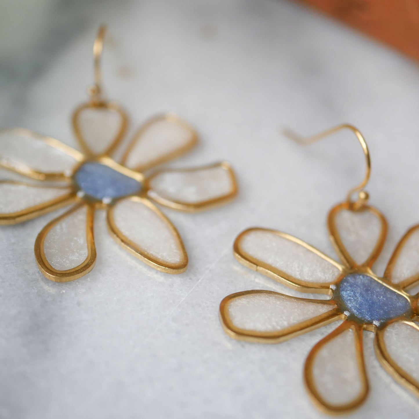 Daisy Stained Glass Earrings - Earrings from Seed&SoilShop