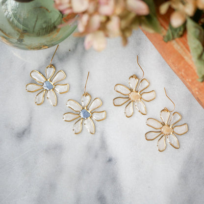 Daisy Stained Glass Earrings - Earrings from Seed&SoilShop