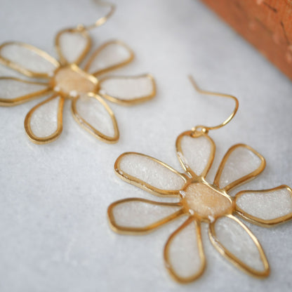 Daisy Stained Glass Earrings - Earrings from Seed&SoilShop