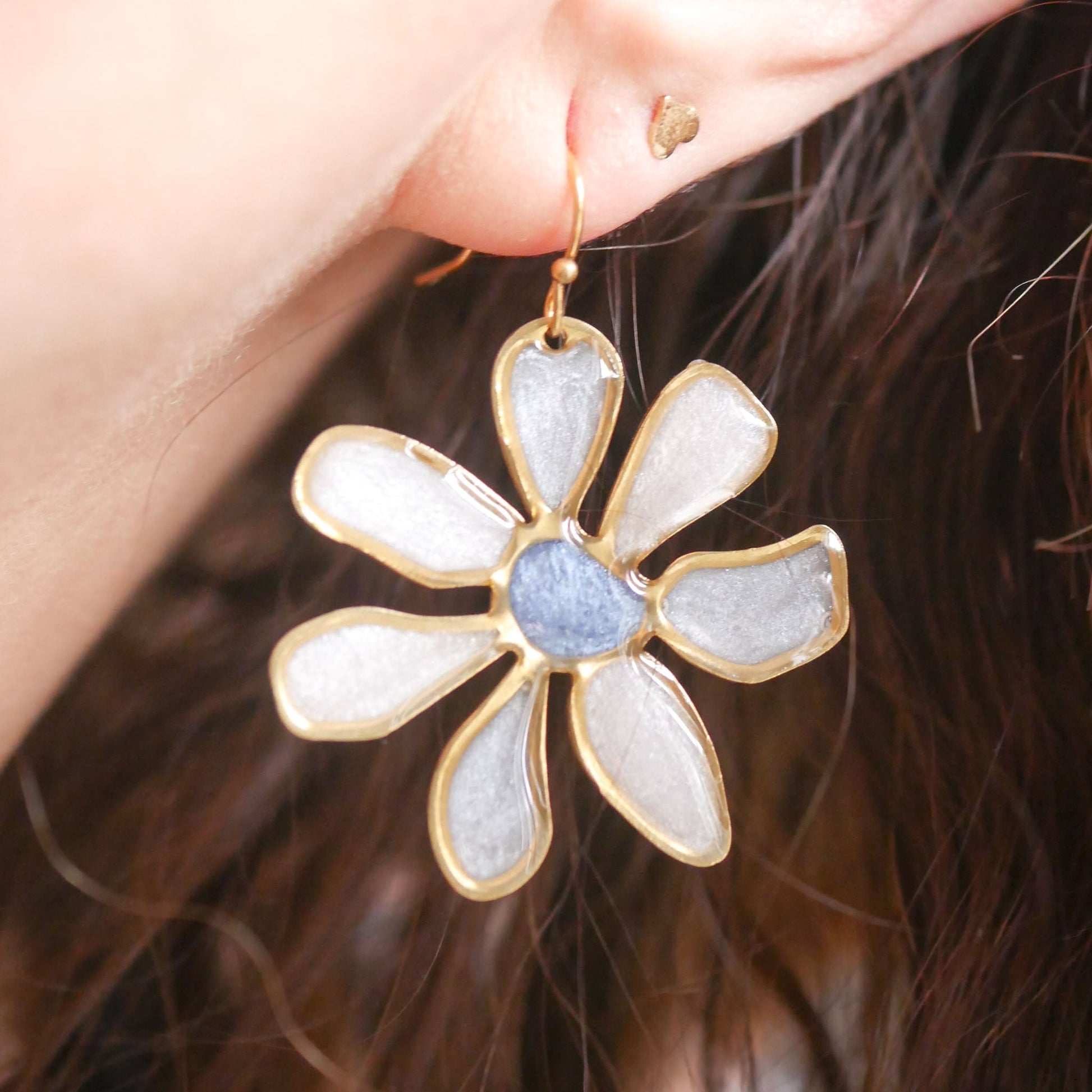 Daisy Stained Glass Earrings - Earrings from Seed&SoilShop