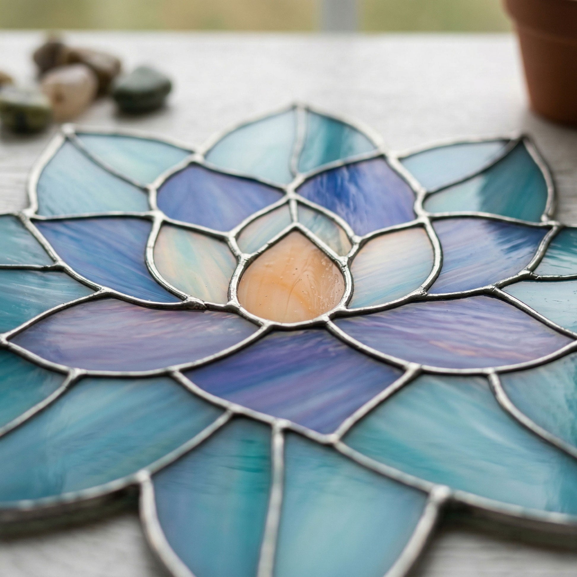 stained glass succulents Succulent Suncatcher Stained Glass Pattern - GlassyRock Arts