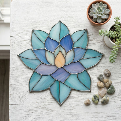 stained glass succulent template Succulent Suncatcher Stained Glass Pattern - GlassyRock Arts