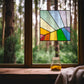 Beginner Square Abstract Rainbow Stained Glass Pattern